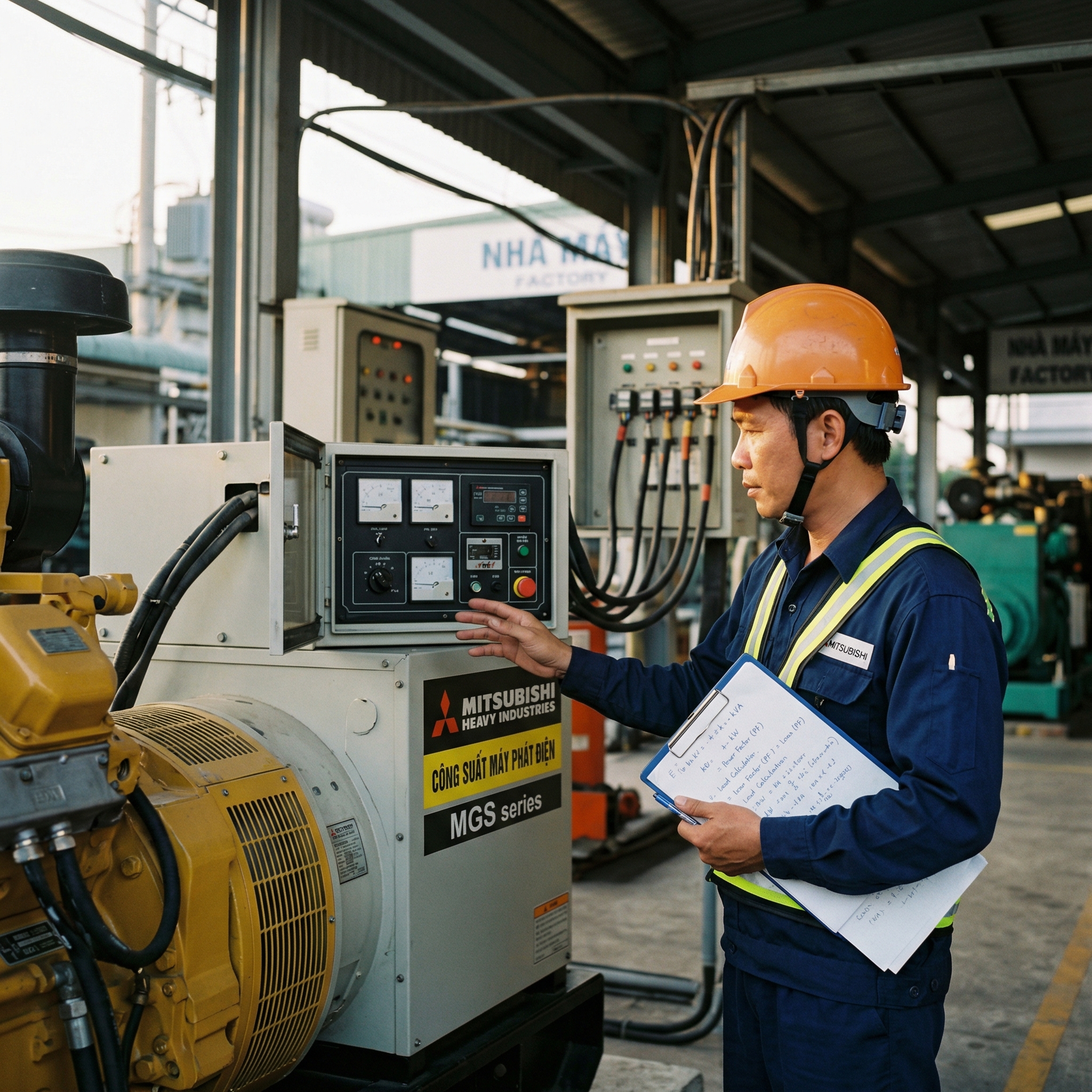 Cách tính toán công suất máy phát điện chính xác cho nhà xưởng